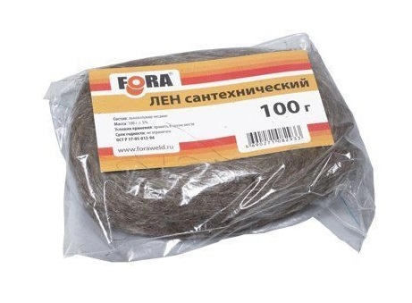 Лен (пакля)   100 грамм в пакете   FORA   (50/1шт)