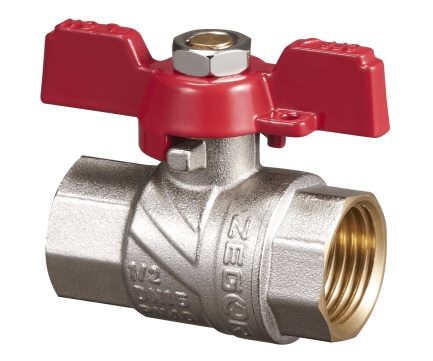 Кран  ZEGOR шар. вода    1/2  ВВ КБ никель PN 40  FB11 в коробке    (120/1шт)