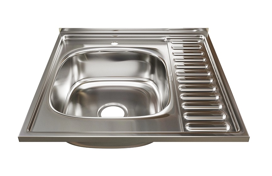 0.6   Мойка накладная  60 х 60-L   (0,6)  левая, 16см  с сифоном, выпуск 3 1/2  RADO LUXE  (15/1шт)