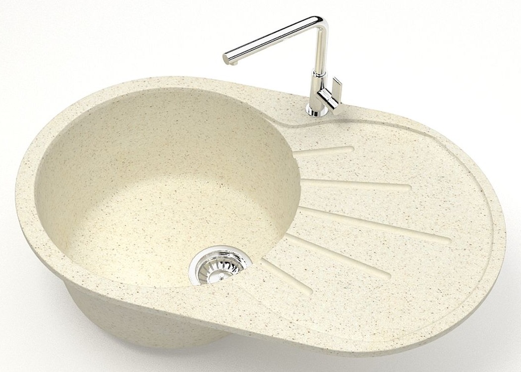 Мойка мат.  J110G33 Касандра  БЕЖЕВЫЙ  730x450x210  GLANZ   (1/1шт)