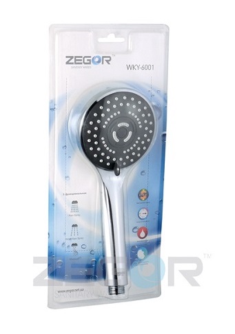 Лейка  ZEGOR   WKY-6001  в блистере   3-x режимная     (40/1шт)