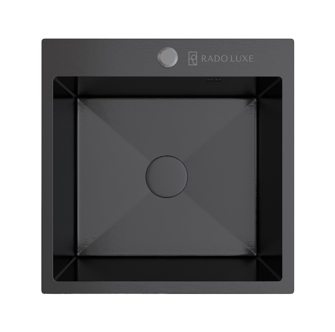 Мойка настол.монтаж   RADO LUXE 5050  ТЕМНЫЙ ГРАФИТ   50 х 50   (3,0)   22см      (1/1шт)