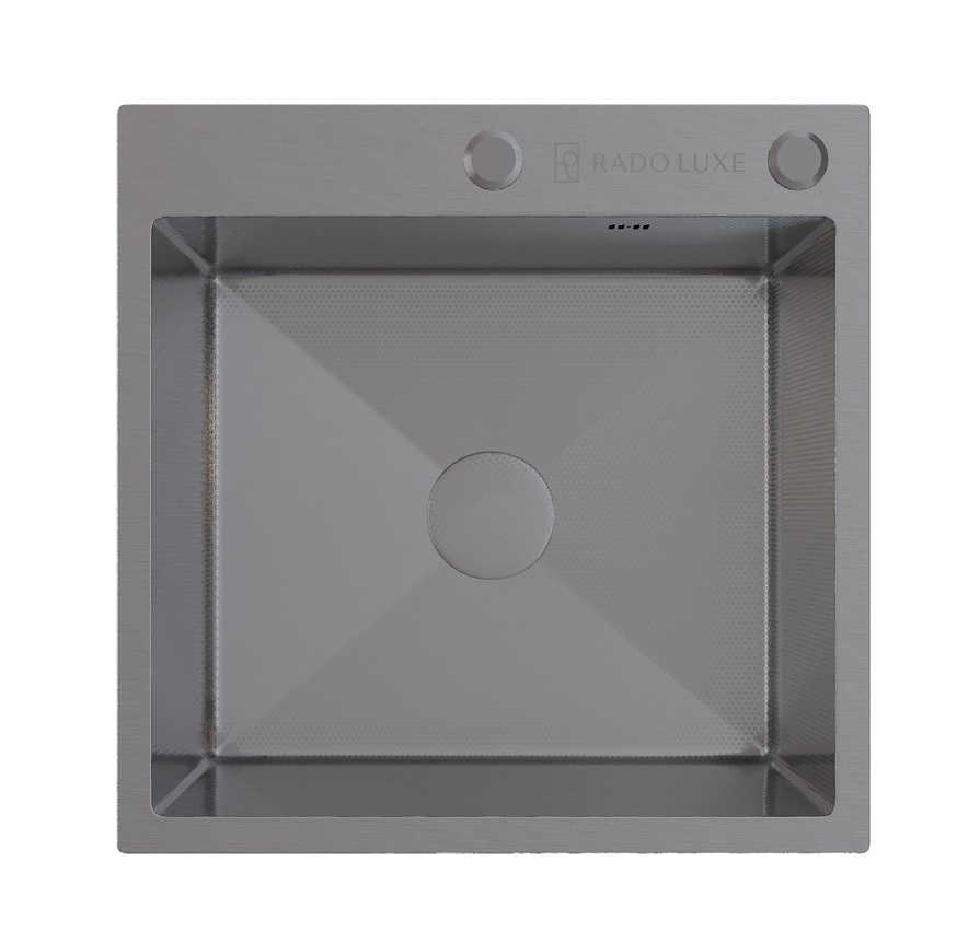 Мойка настол.монтаж   RADO LUXE 5050   САТИН ДЕКОР  50 х 50   (3,0)   22см      (1/1шт)
