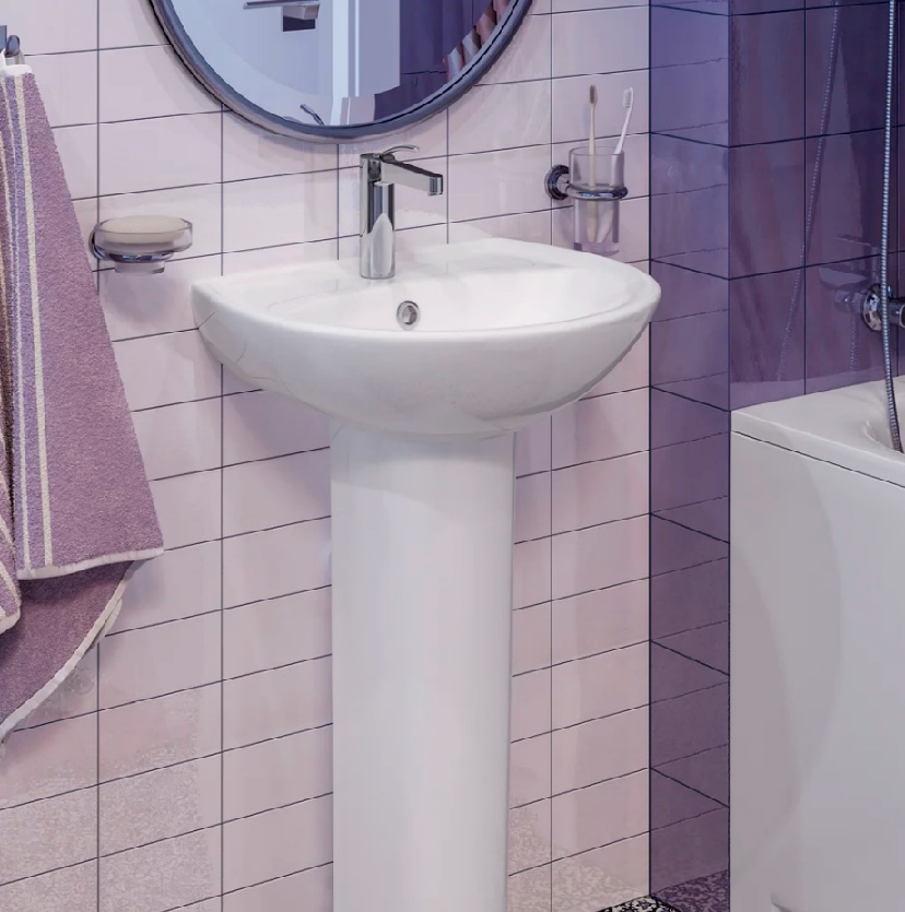 Умывальник АТТИКА-48 Белый    SANITA    470х405х180 (пьедестал Аттика)   (1/1шт)