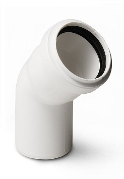 К   Отвод   БЕЛЫЙ    50 * 45*   малошумный   (350/1шт)   VALFEX