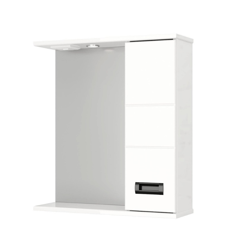 60  Зеркало-шкаф Оникс 60 (Белый глянцевый) 600x700x140  1дв., правый  Арт.22108