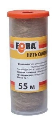 Нить сантехническая льняная   FORA    55м   (24/1шт)