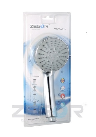 Лейка  ZEGOR   WKY-6003  в блистере   3-x режимная     (40/1шт)