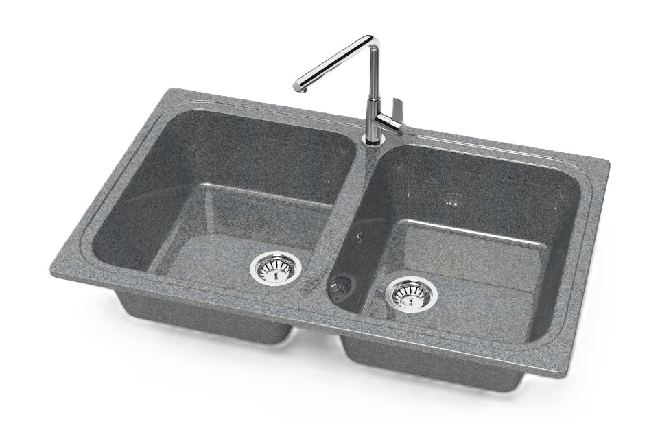 Мойка глянец   L20G35   ТЕМНО-СЕРЫЙ  780x500x195  GLANZ   (1/1шт)