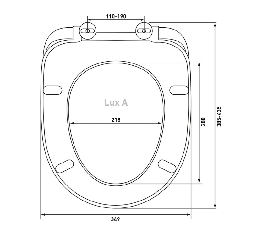 Сиденье для унитаза LUX A дюро.с универ.креп.(Best,Lux,Attika,,Виктория,Римини) BERGES