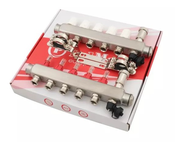 Коллектор с расходомерами нерж. 1 х 11 выхода  PolMark  PSMF111-K  (1/4шт)