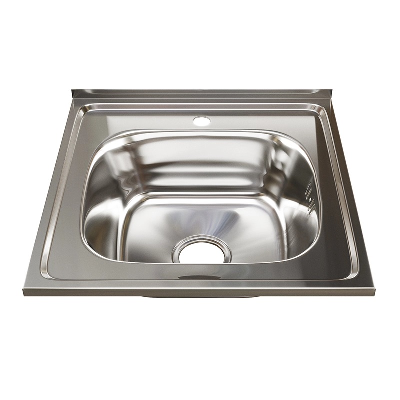 0.6   Мойка накладная  50 х 50   (0,6)   16см  с сифоном, выпуск 3 1/2  RADO LUXE   (15/1шт)