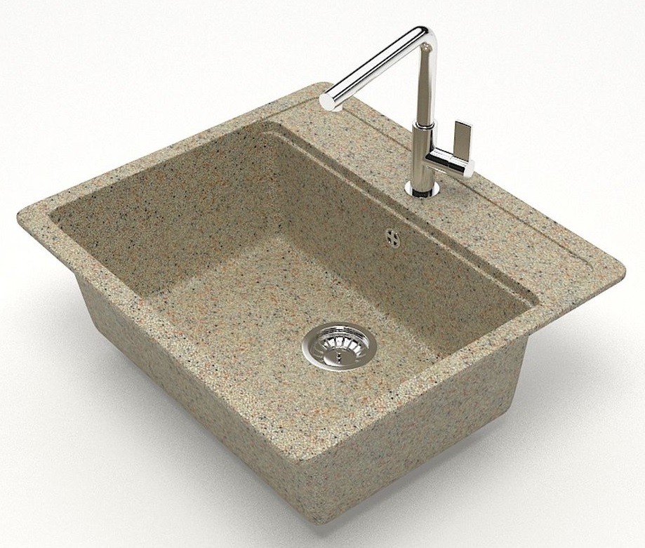 Мойка мат.    J9G34 Джекки  ПЕСОЧНЫЙ  570x505x200  GLANZ   (1/1шт)