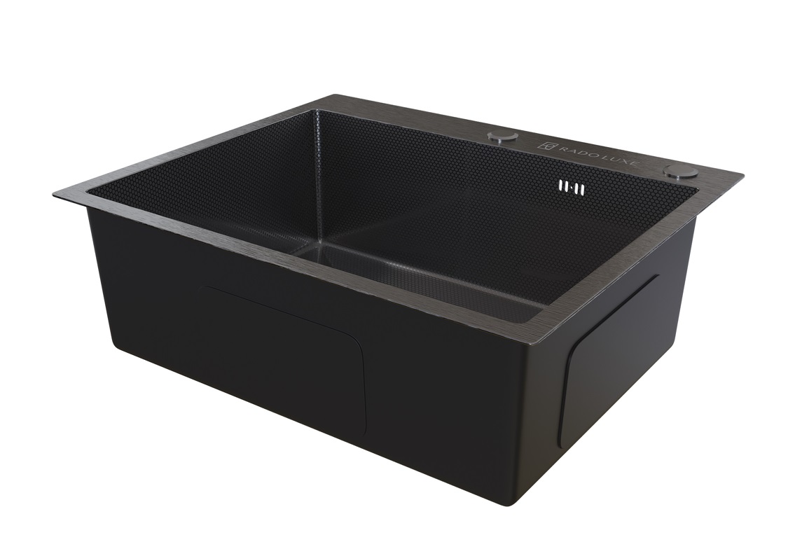 Мойка настол.монтаж   RADO LUXE 6050  ГРАФИТ ДЕКОР  60 х 50   (3,0)   22см      (1/1шт)