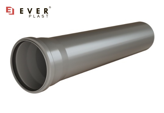 Труба канализационная   СЕРАЯ    110 * 3м * толщ. 2,7 мм  EVER PLAST   (10/1шт)