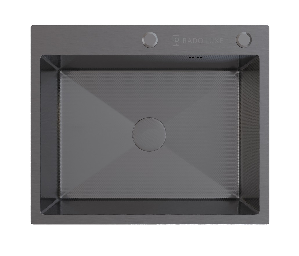 Мойка настол.монтаж   RADO LUXE 6050  ГРАФИТ ДЕКОР  60 х 50   (3,0)   22см      (1/1шт)