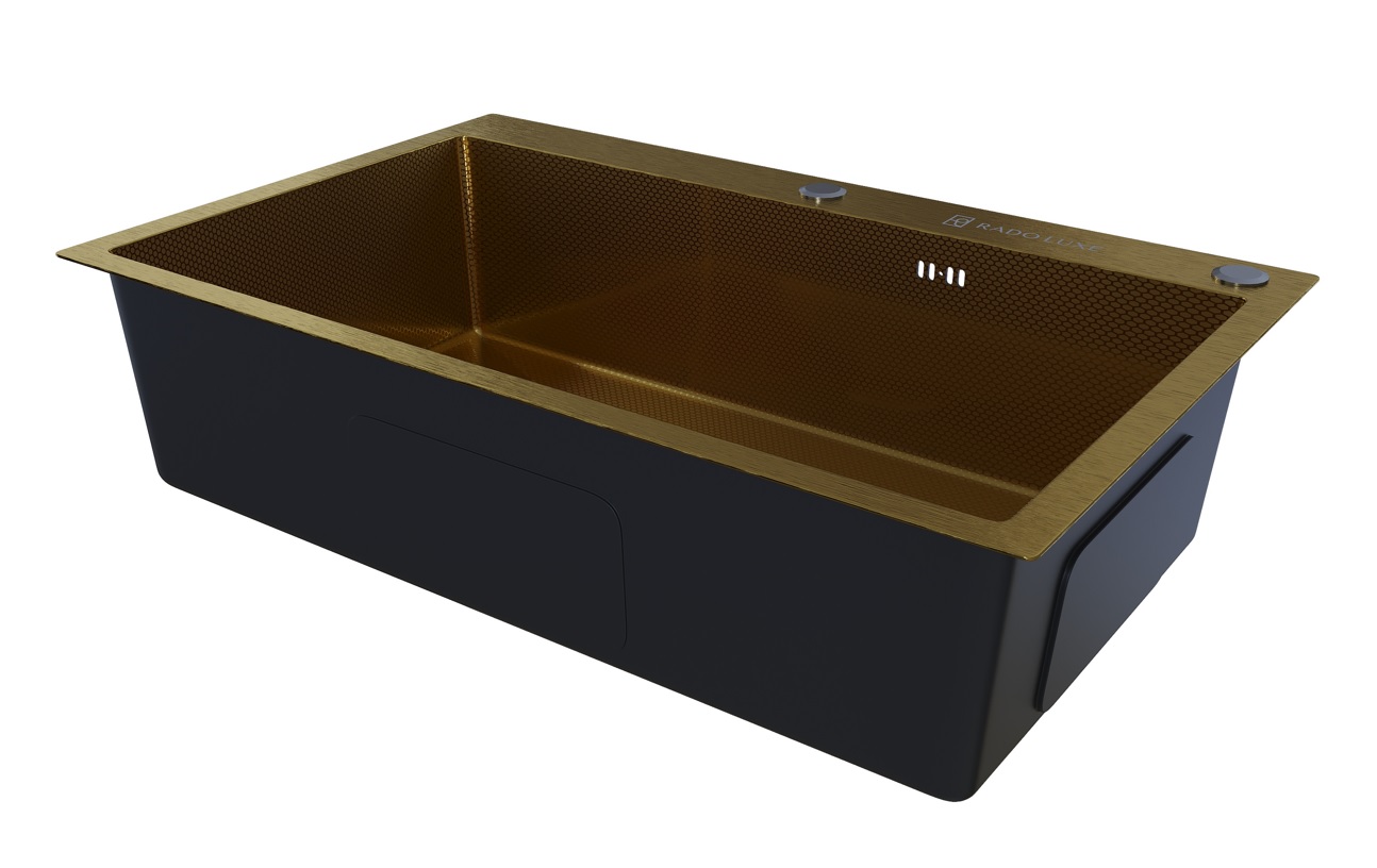 Мойка настол.монтаж   RADO LUXE 7750A БРОНЗА ДЕКОР 77 х 50   (3,0)   22см      (1/1шт)