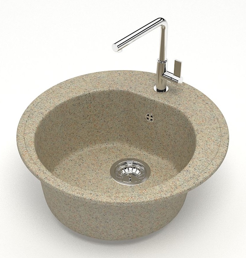 Мойка мат.    J3G34 Черая  ПЕСОЧНЫЙ  d510x191  GLANZ   (1/1шт)