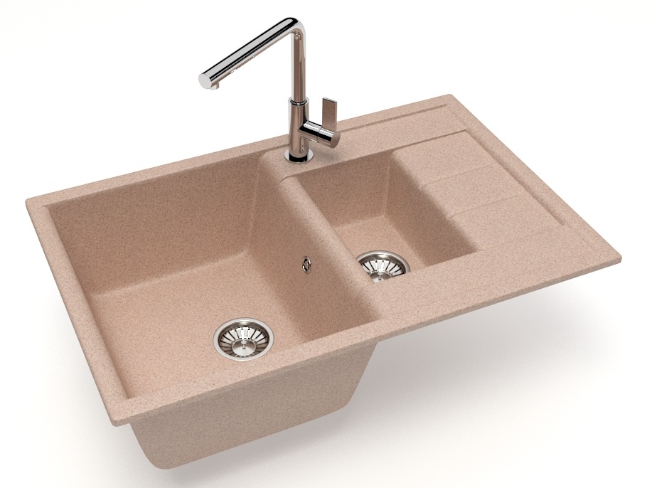 Мойка МАТОВАЯ   R-16   САХАРА  760х505х200/130 RADO LUXE   (1/1шт)