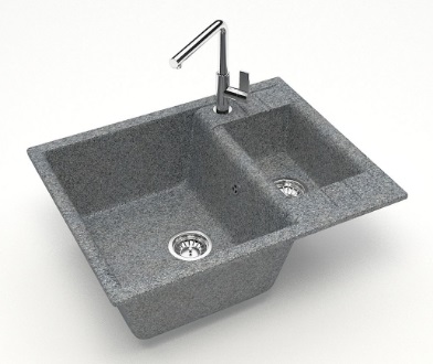 Мойка мат.  J19G35 Санди  ТЕМНО-СЕРЫЙ  605x490x210  GLANZ   (1/1шт)