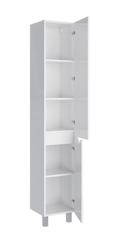 П30   Пенал напольный Каскад 30 (Белый глянцевый) 300x1872x300  2 дв., правый  Арт.22070