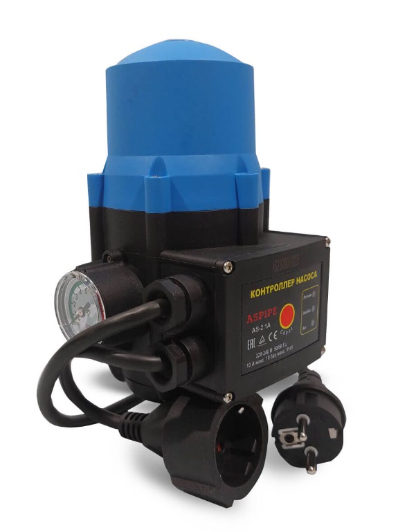 Автоматическое устройство   ASPIPE   AS-2.1A   д/управл. насосом с розет. и вилкой   (12/1шт)