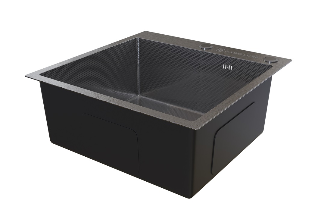 Мойка настол.монтаж   RADO LUXE 5050   САТИН ДЕКОР  50 х 50   (3,0)   22см      (1/1шт)