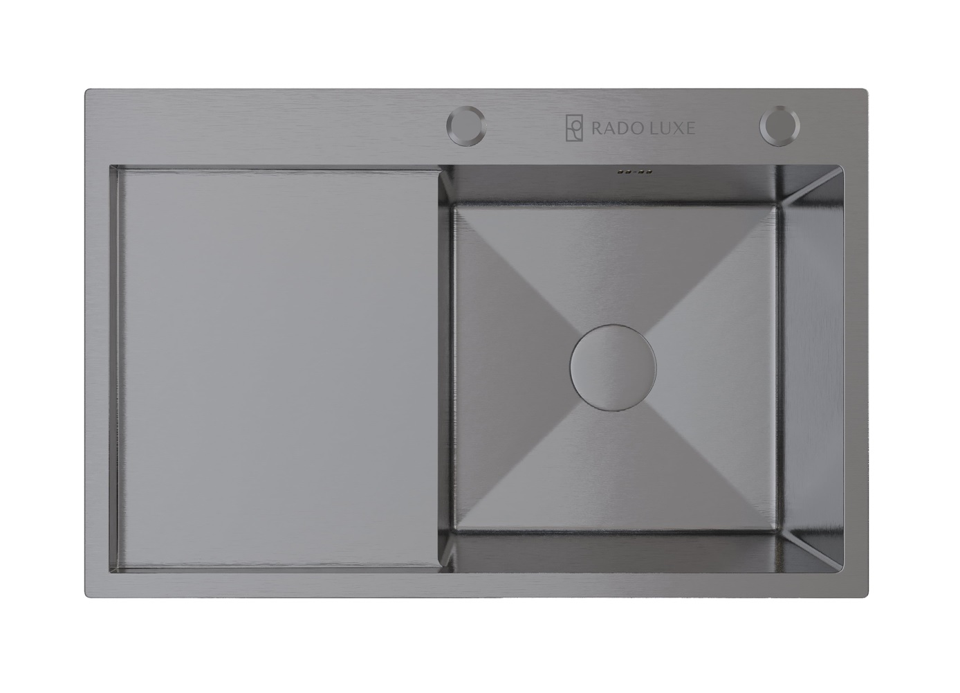 Мойка настол.монтаж   RADO LUXE 7750B-R    САТИН   77 х 50 правая  (3,0)   22см      (1/1шт