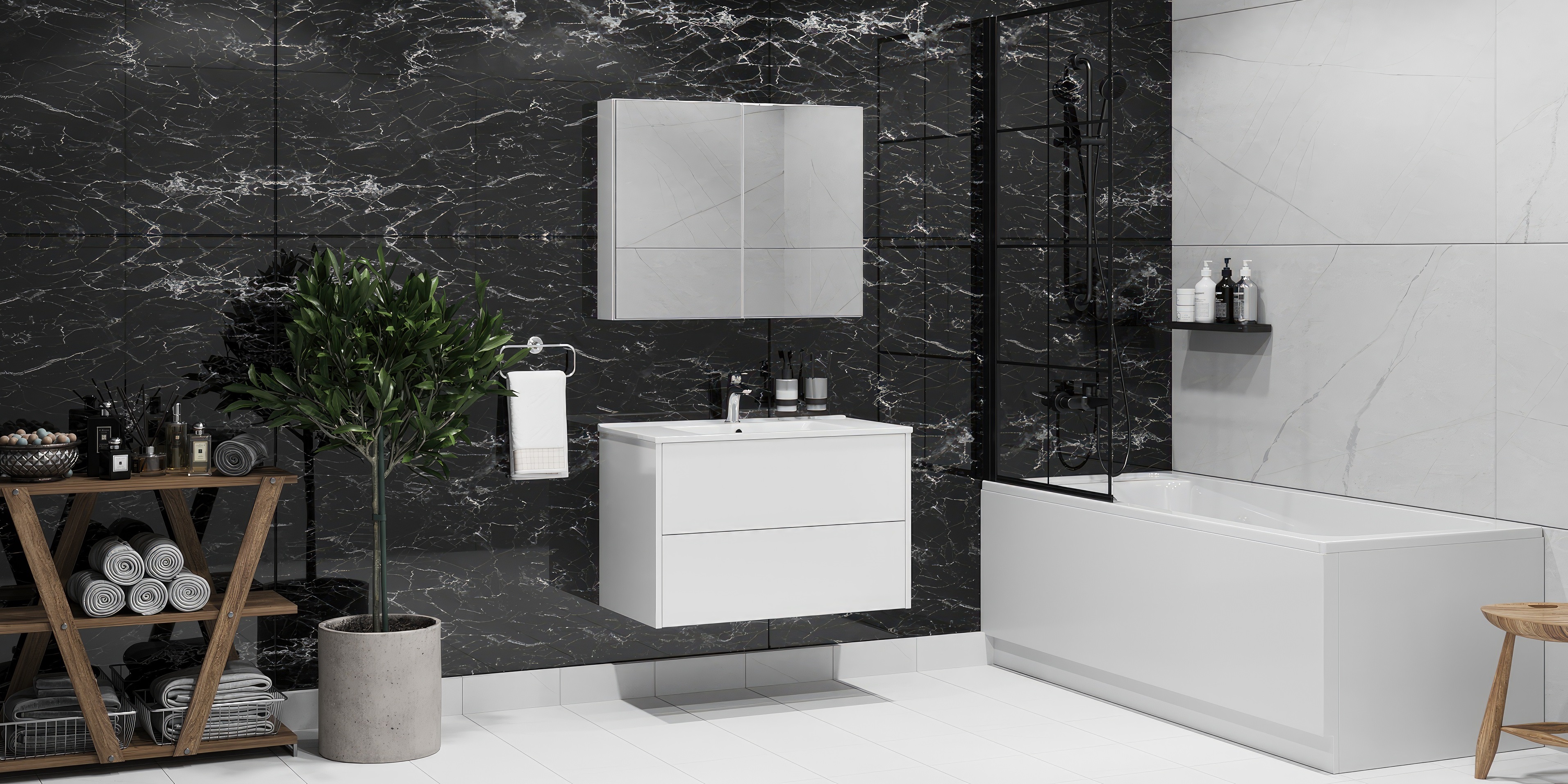 Т70 Тумба  напольная  АКЦЕНТ-70 белый ЭМАЛЬ PUSH-UP 2-ящ 665х435х720 ум. COMO 70 Арт.11176