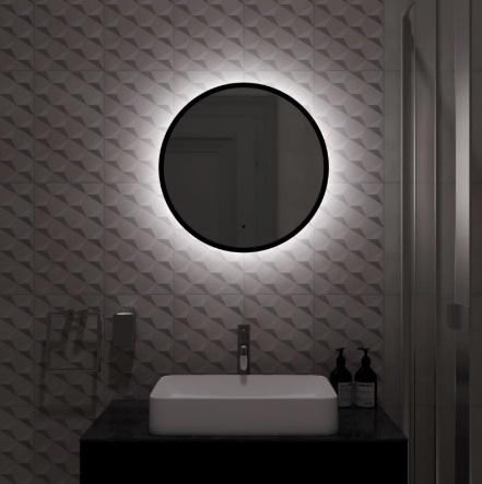 Зеркало Премьер   Монако black  d600 сенсорный выключатель   (1/1шт)