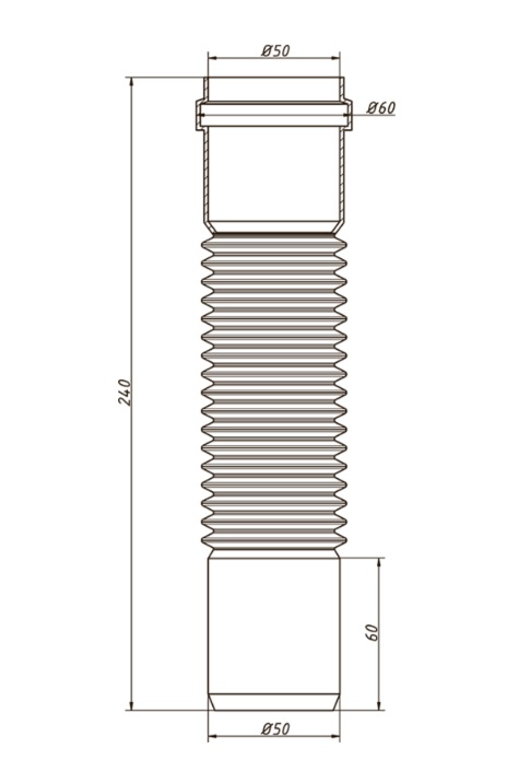 К   Патрубок компенсационный    50    соед. ВН  гибкий  для канализации   (1/55)