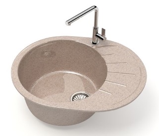Мойка МАТОВАЯ   R-23  САХАРА  570х440х190 RADO LUXE   (1/1шт)