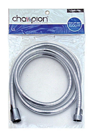Шланг д/душа СИЛИКОНОВЫЙ  CHAMPION LUMI  F04 - 150см. (50шт/ящ) (блистер)   (50/1шт)