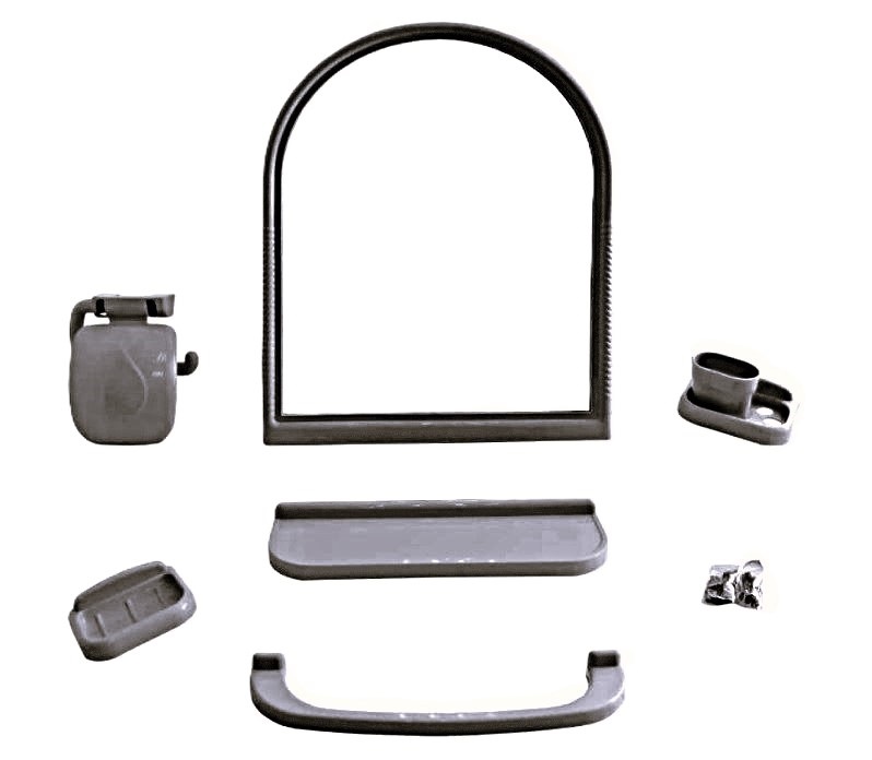 .Зеркальный набор  ЕЛЕНА  ГРАФИТ  540х400   (6/1шт)