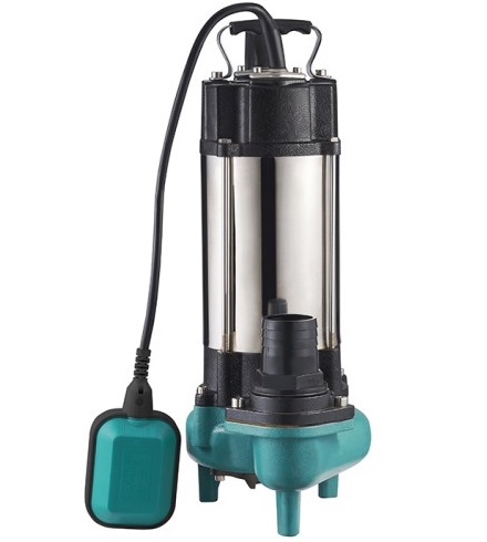 Насос дренажно-фекальный  WAV-1100DF  1100W  с ножом/нерж.и чугун. корп, 350 л/мин, напор 9 м.