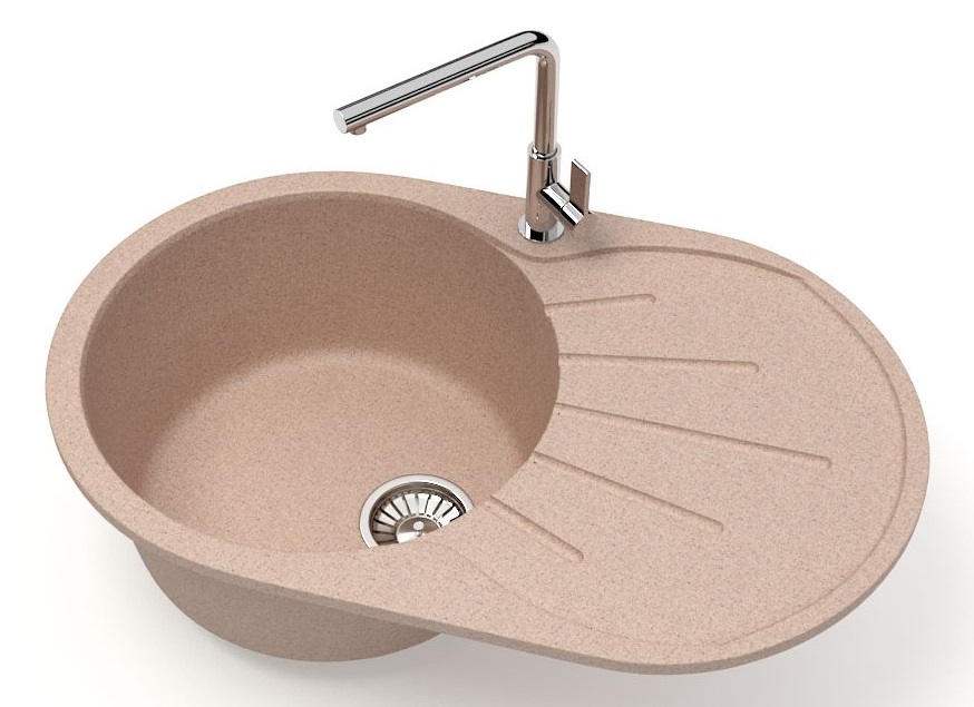 Мойка МАТОВАЯ   R-24  САХАРА  730х450х190 RADO LUXE   (1/1шт)