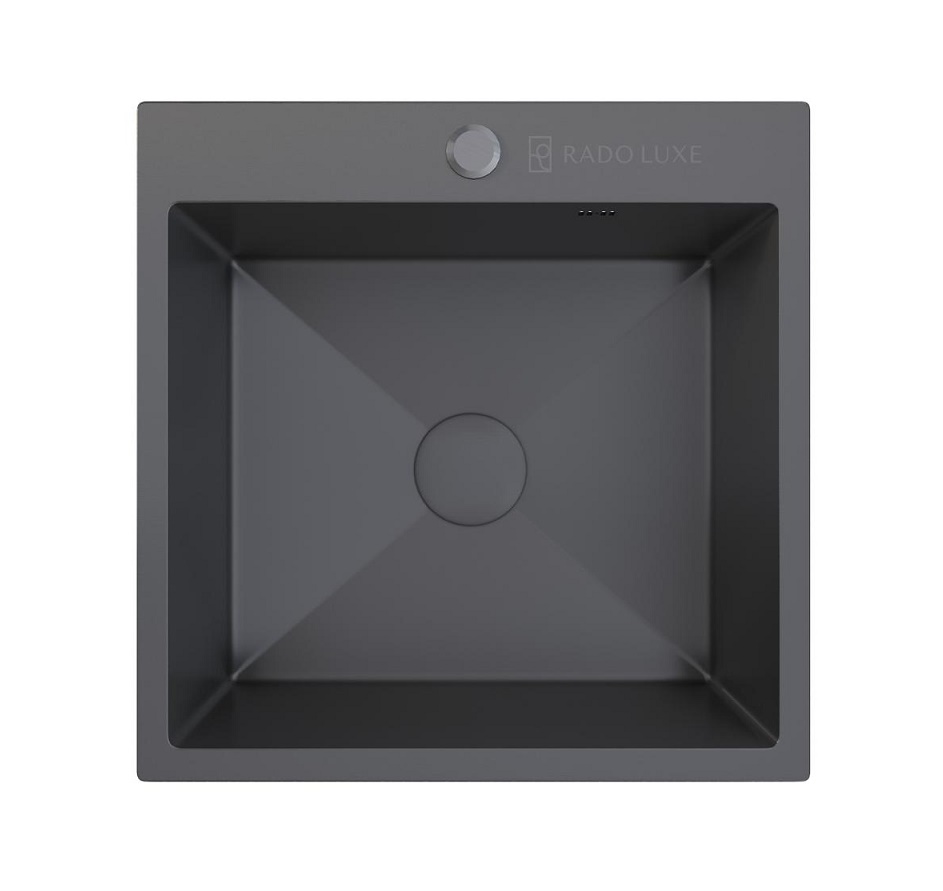 Мойка настол.монтаж   RADO LUXE 5050  СЕРЫЙ МАТОВЫЙ   50 х 50   (3,0)   22см      (1/1шт)