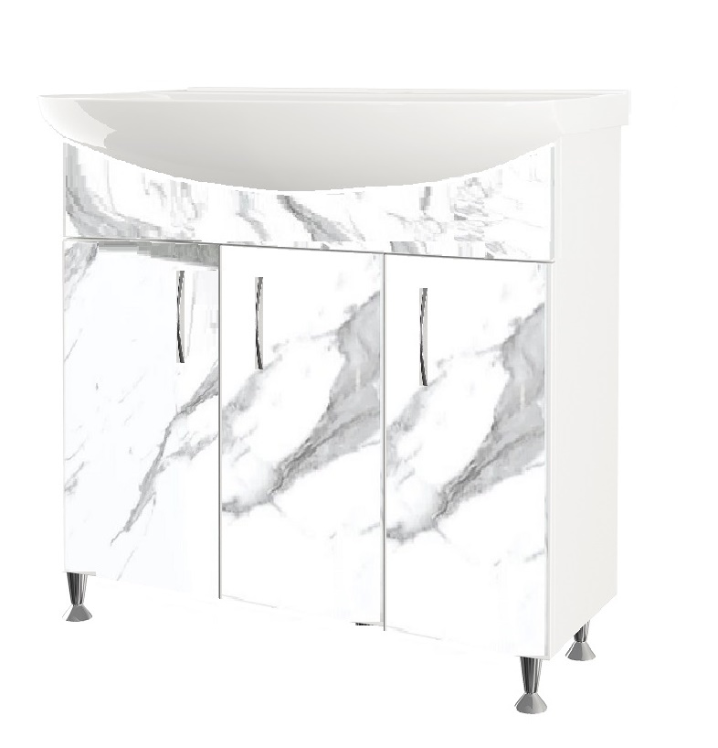 Т80  Тумба   напольная  ПРЕСТИЖ 80  белый мрамор 760х330х700 ум. БАЛТИКА 80 RADO Арт.00430 (1/1шт)