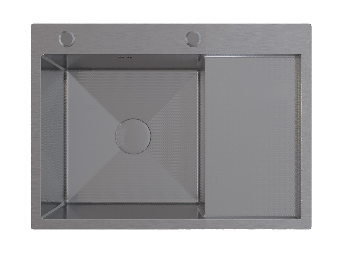 Мойка настол.монтаж    RADO LUXE 58x48   САТИН ДЕКОР    5848-AHS-L левая   (3,0)   22см      (1/1шт)