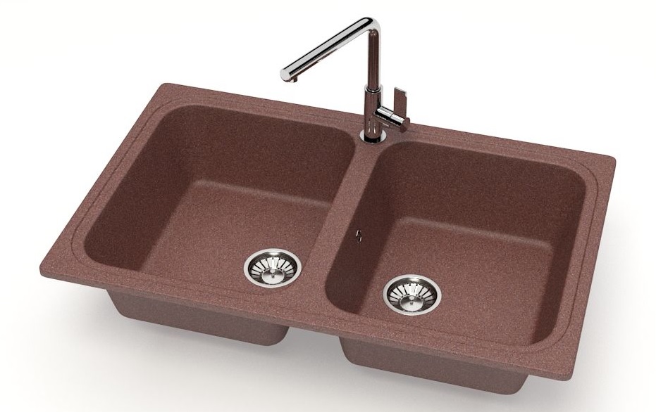 Мойка МАТОВАЯ   R-14  ТЕРРАКОТ  780х490х190 RADO LUXE   (1/1шт)