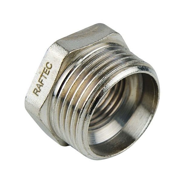 *РАСПРОДАЖА Футорка      3/8 x  1/4  НВ никель усилленый RAFTEC  (GERMANY)   (10/400)