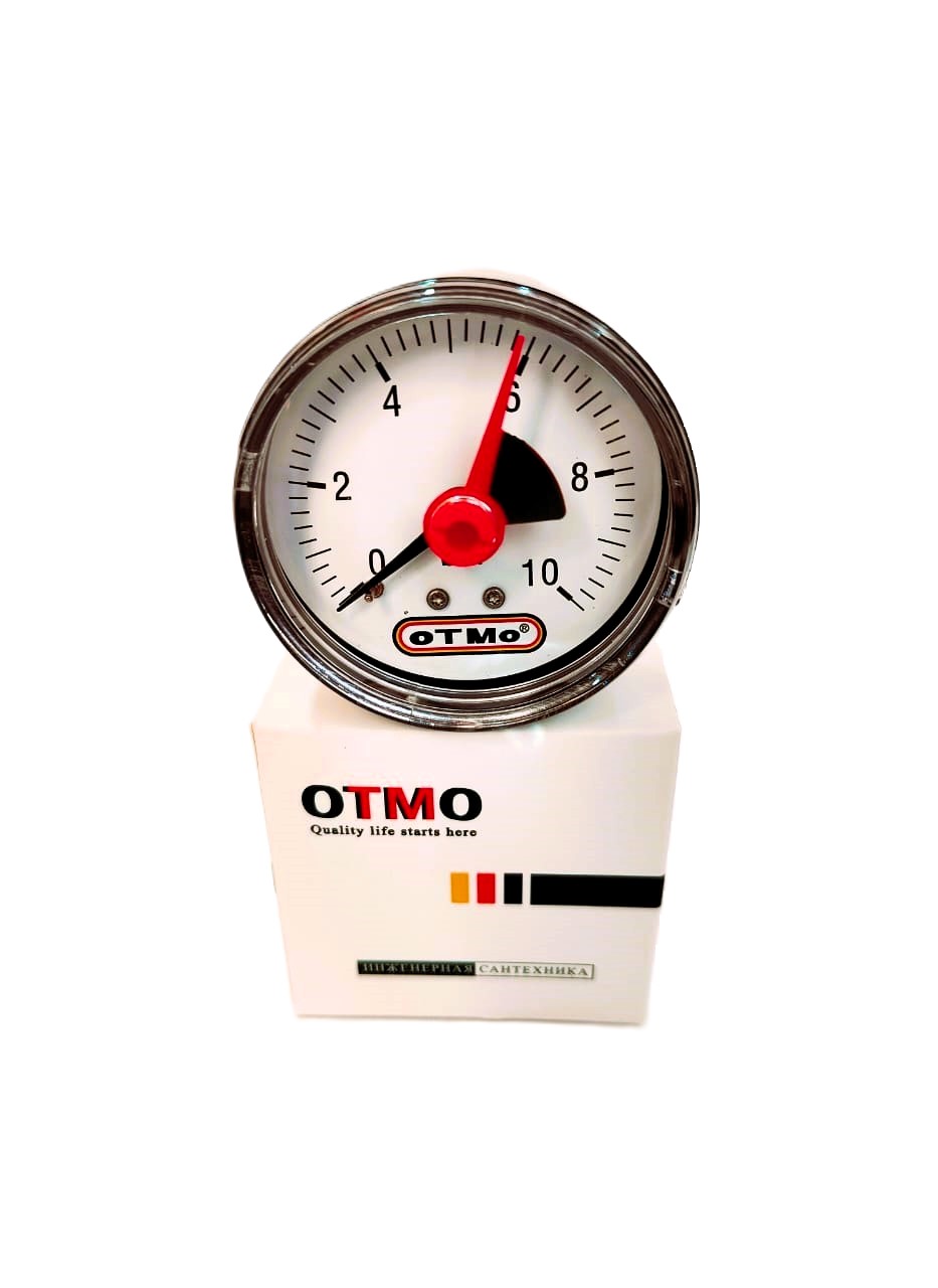 Манометр горизонтальный (аксиальный)  10  BAR  d50x1/4   OtmO    1/4   (120/1)