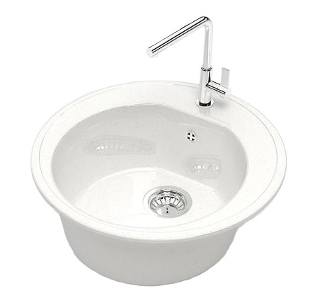 Мойка глянец    L3G31 Черая  БЕЛЫЙ  d510x191  GLANZ   (1/1шт)