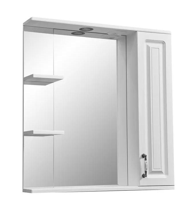 80 Зеркало  Винтаж 80  свет/ольха белый   800х140х700 RADO Арт. 00302   (1/1шт)