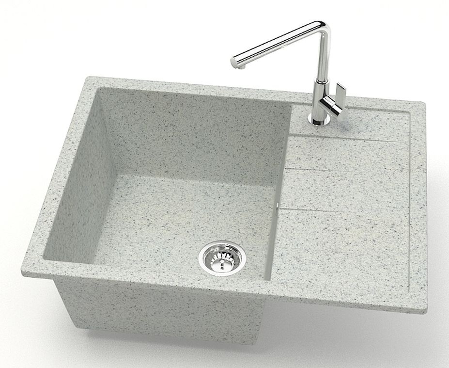 Мойка мат.  J151G36 Катрин  СВЕТЛО-СЕРЫЙ 645x505x218  GLANZ   (1/1шт)