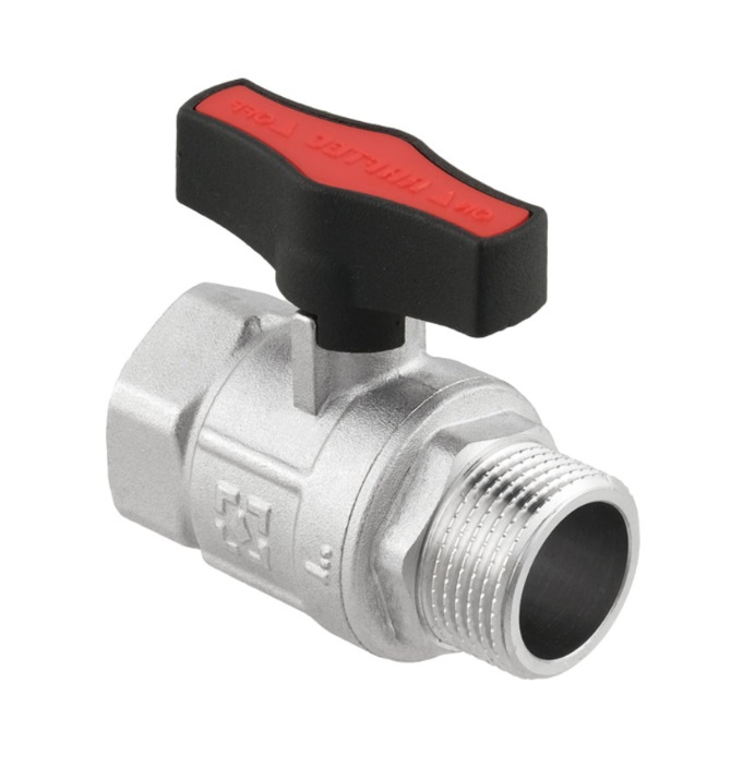 Кран  RAFTEC   GOLD шар.  1  НВ ЧБ никель PN 50  185*C   GRDV03   (GERMANY)  (48/12шт)