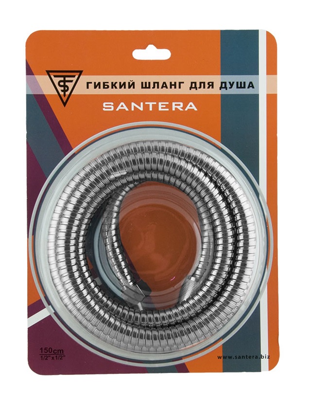 Шланг д/душа (блистер)  SANTERA  ST2600  2-ой замок  150см  (40/1шт)