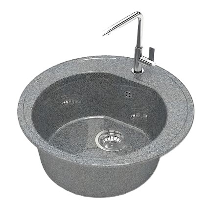 Мойка глянец    L3G35 Черая  ТЕМНО-СЕРЫЙ  d510x191  GLANZ   (1/1шт)