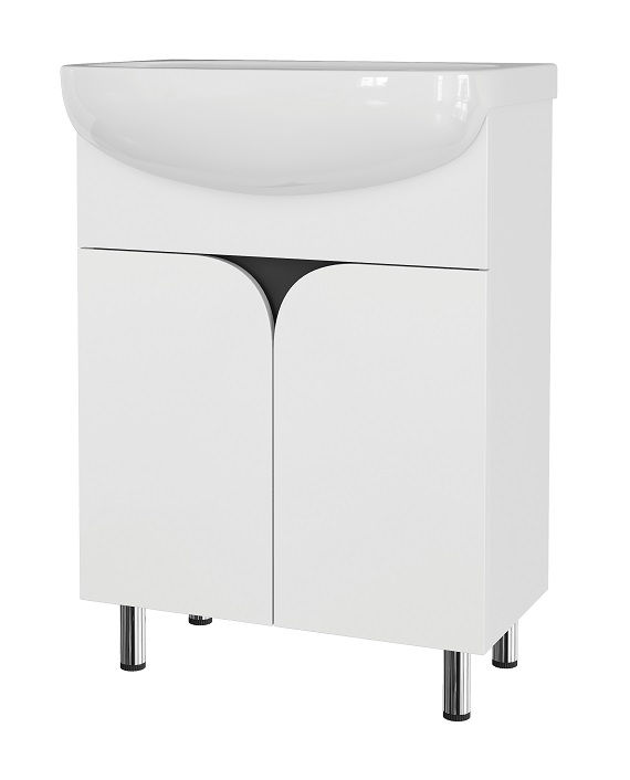 Т50   Тумба напольная Мирай 50 485х296х700  2дв. под умыв.  Уют 50  Арт.22040