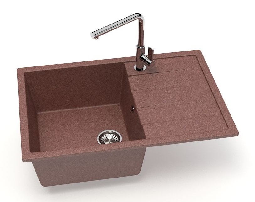 Мойка МАТОВАЯ   R-17   ТЕРРАКОТ  570х470х185 RADO LUXE   (1/1шт)